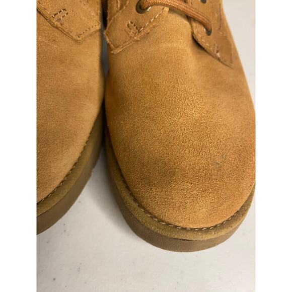 UGG Bethany Chestnut Lace Up Boot Womens Suede Sheepskin Fur Lined Size 7 - Picture 4 of 15